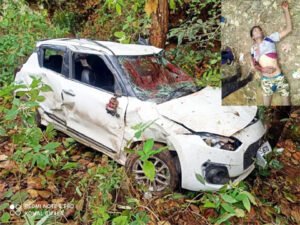 जशपुर के रौनी घाट में 100 फीट नीचे खाई में गिरी कार, युवक की हालत गंभीर Chhattisgarh Crimes