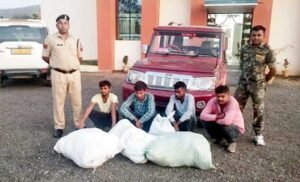बोलेरो कार से 16 लाख का गांजा तस्करी करते 4 आरोपी गिरफतार Chhattisgarh Crimes