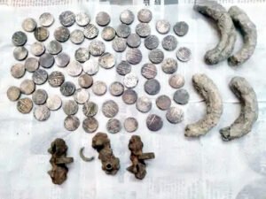 नल लगाने खुदाई की तो मिले मुगल शासक अहमद शाह के जमाने के कॉइन Chhattisgarh Crimes