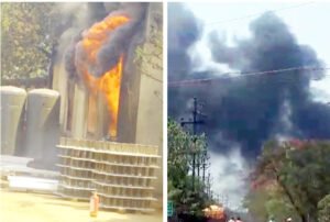 रॉयल फेब्रिकेशन फैक्ट्री में लगी आग, 1 कर्मचारी की मौत Chhattisgarh Crimes