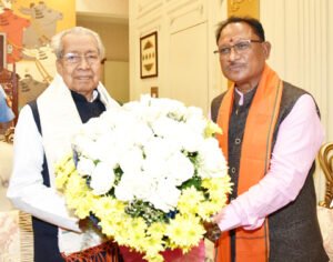 राज्यपाल हरिचंदन से नामित मुख्यमंत्री श्री साय ने की सौजन्य भेंट Chhattisgarh Crimes