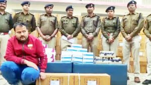 1 करोड़ 60 लाख से भी अधिक की नशीली टेबलेट और कप सिरप के साथ एक आरोपी गिरफ्तार Chhattisgarh Crimes