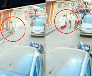 बुजुर्ग मां को युवक ने सड़क पर बेरहमी से पीटा, सीसीटीवी में कैद हुआ घटना Chhattisgarh Crimes