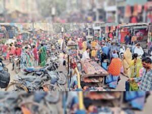 शहर के हर प्रमुख सड़क पर लग रहा बाजार Chhattisgarh Crimes