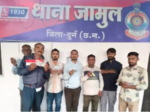 दुर्ग जिले की जामुल थाना पुलिस ने जुआ खेलते हुए सात आरोपियों को रंगे हाथ गिरफ्तार किया Chhattisgarh Crimes