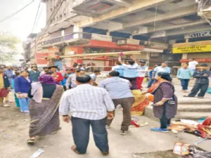 अस्त-व्यस्त लगे दुकानों पर कार्रवाई Chhattisgarh Crimes