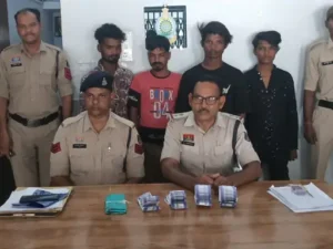 मरवाही पुलिस ने बैंक में उठाईगिरी करने वाले एक गिरोह के चार सदस्यों को गिरफ्तार किया Chhattisgarh Crimes