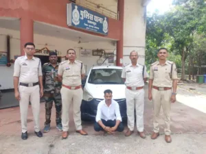 सूरजपुर जिले के प्रतापपुर पुलिस ने कार चोरी के मामले का खुलासा करते हुए चोरी की गई हुंडई i20 कार बरामद कर ली Chhattisgarh Crimes