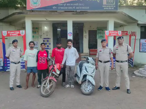 दुर्ग जिले में चोरी और लूट की दो घटनाओं का पुलिस ने खुलासा किया है Chhattisgarh Crimes